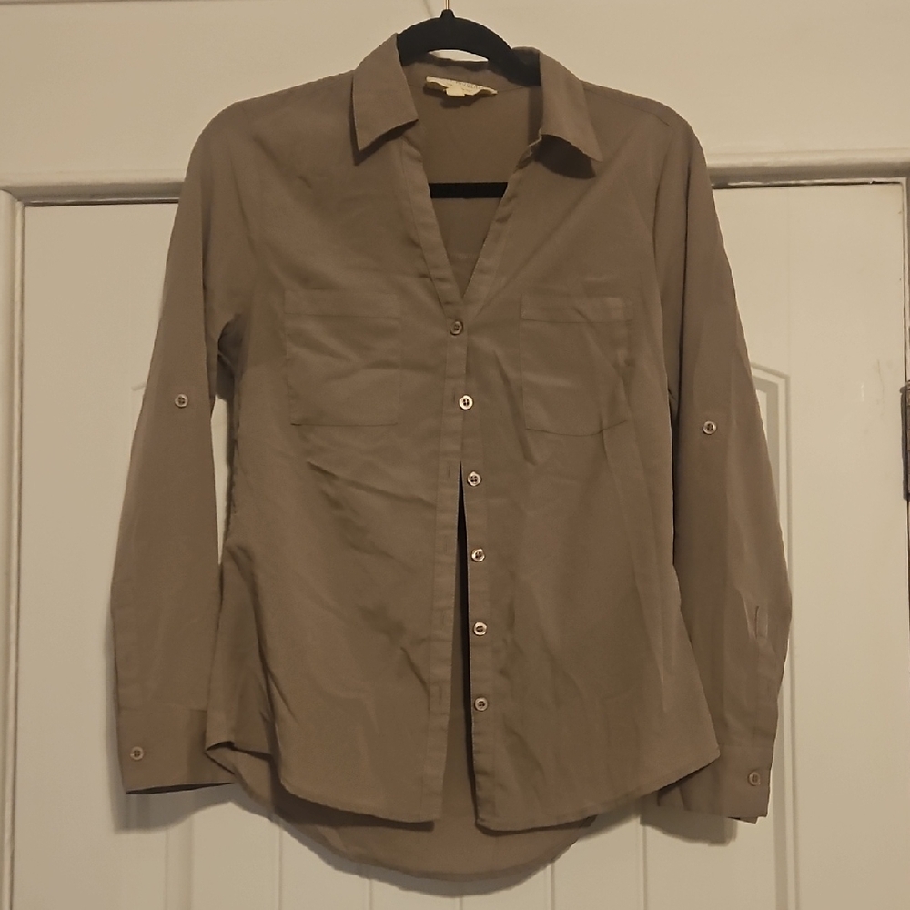 Sweet Wanderer Men's Casual Button Down Shirt - Tan